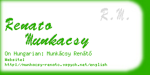 renato munkacsy business card