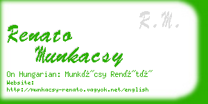 renato munkacsy business card